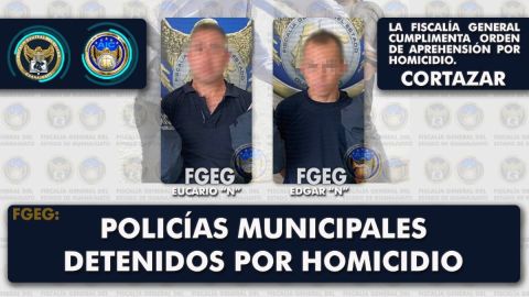 Policías arrestados en Guanajuato