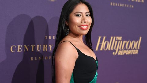 Yalitza Aparicio en una fiesta del Oscar en 2017.