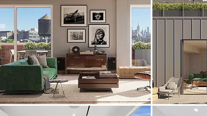 Así es la terraza y algunos espacios interiores de su nuevo hogar (Zillow)