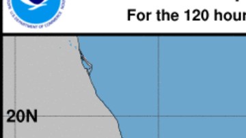 La gráfica muestra la fuerza del viento pronosticada para el huracán Julia en los próximos 5 días.