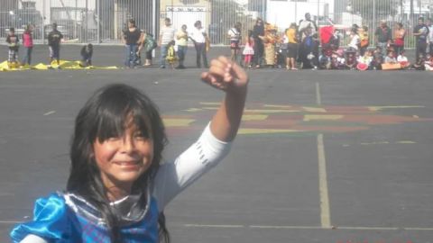 María Robles cuando estudiaba la primaria el el sur centro de Los Ángeles. (Suministrada)