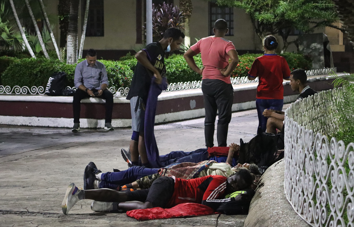 Migrantes en Tapachula Chiapas, México.