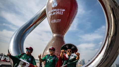 Aficionados mexicanos en Qatar 2022.