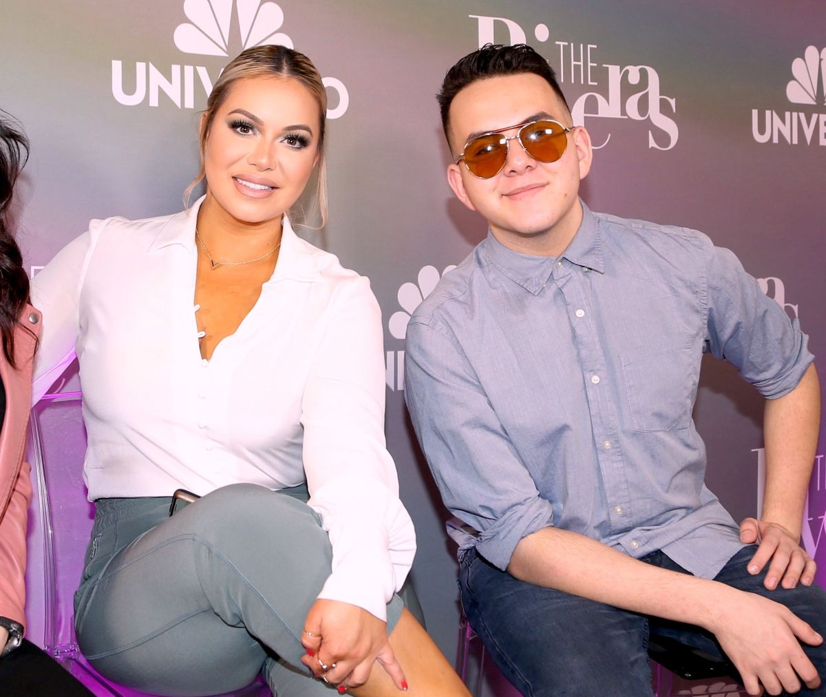 Chiquis Rivera y Johnny Lopez en el lanzamiento del reality show The Riveras en 2018.