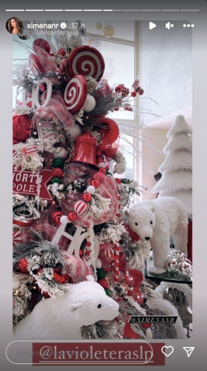 El árbol de Navidad de Ximena Navarrete es simplemente espectacular (Ximena Navarrete/Instagram)