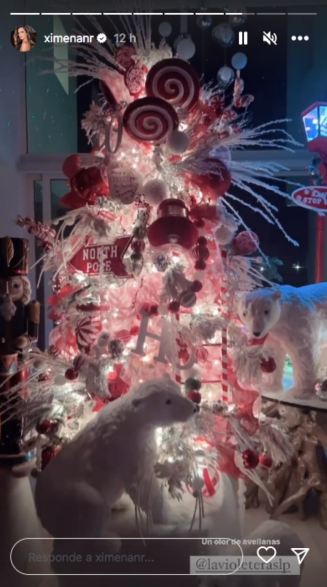 Dos hermosos ositos decoraron la casa de Ximena Navarrete por Navidad (Ximena Navarrete/Instagram)