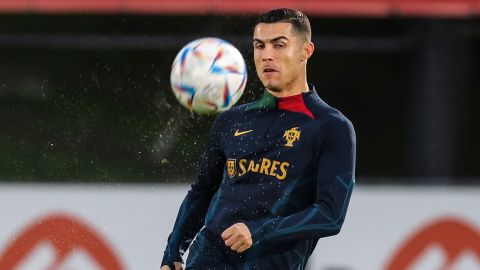 Cristiano Ronaldo durante la concentración de Portugal.