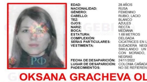 Desaparición de mujer rusa