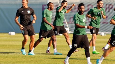 Entrenamiento de la Selección de Arabia Saudita.