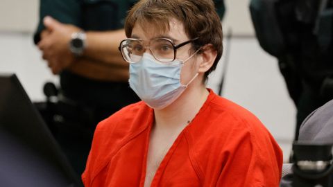 Nikolas Cruz durante la audiencia de sentencia en el juzgado del condado de Broward el 2 de noviembre de 2022.