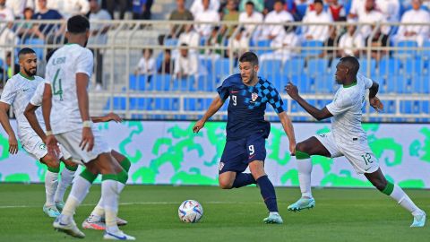 Andrej Kramaric, el autor del gol, fue una pesadilla para los sauditas.