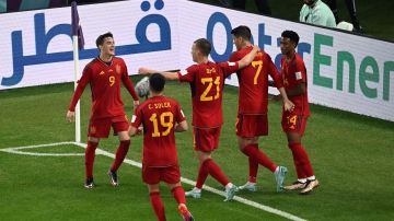 Selección de España en la goleada ante Costa Rica en Mundial Qatar 2022.