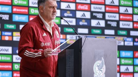 Gerardo 'Tata' Martino en una de sus últimas alocuiones con la selección mexicana antes de Qatar 2022.