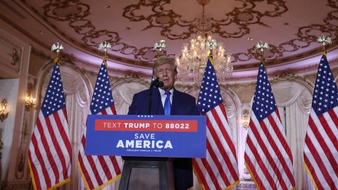 Trump celebró la noche de elecciones el 8 de noviembre en Mar-a-Lago.