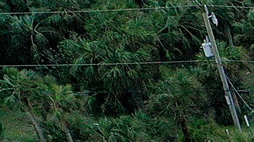 Casas derrumbadas en la playa al paso del huracán Nicole en Daytona Beach.