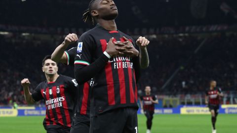 Rafael Leao, jugador portugués del AC Milan de la Serie A.