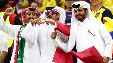 Aficionados de Qatar en el Mundial.