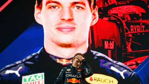 Max Verstappen tras ganar en el Gran Premio de Abu Dabi.