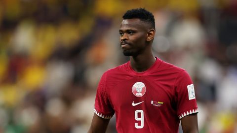 Jugador de Qatar Mohammed Muntari durante el partido ante Ecuador.