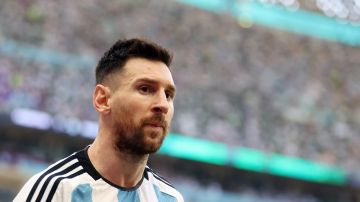 Lionel Messi durante el partido de Argentina ante Arabia Saudita en Qatar 2022.