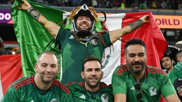 Fanáticos mexicanos en el Mundial de Qatar 2022.