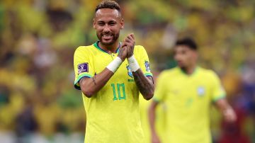 Neymar, delantero brasileño en el Mundial Qatar 2022.