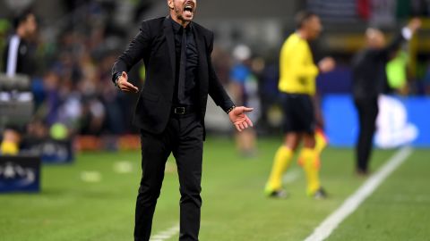 Diego Simeone, entrenador del Atlético de Madrid.