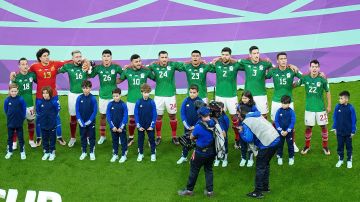 Selección de México en el partido ante Argentina en Qatar 2022.