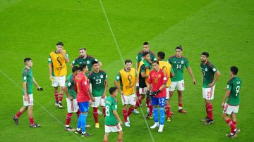 La Selección de México luego de caer derrotada ante Argentina en el Mundial Qatar 2022.