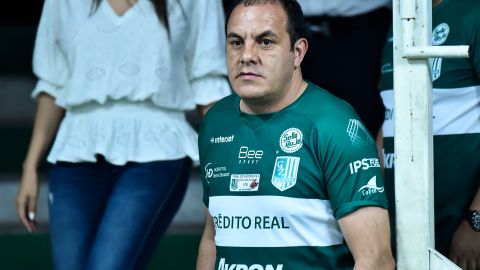 Cuauhtémoc Blanco durante un partido de la final de ascenso del fútbol mexicano en 2019.