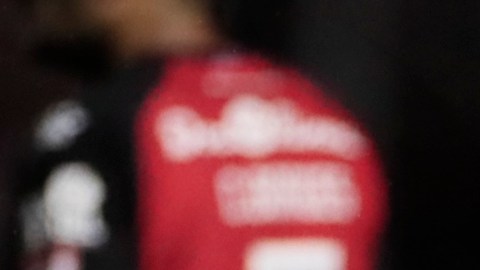 Jorge Álvarez de Olimpia celebra un gol contra Alajualense.