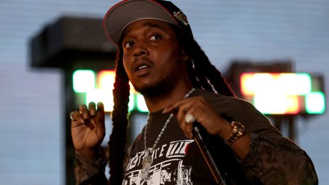 Takeoff en una presentación de Migos en Miami.