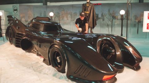 El Batmóvil que apareció en las películas de Batman de Tim Burton