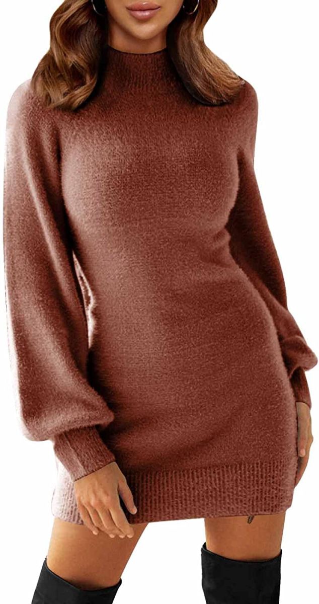 5 vestidos tipo suéter de mujer ideales para el invierno por menos de $50  en Amazon - La Opinión