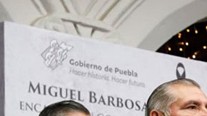 AMLO encabeza homenaje al gobernador de Puebla Miguel Barbosa a quien calificó como “luchador por la democracia”