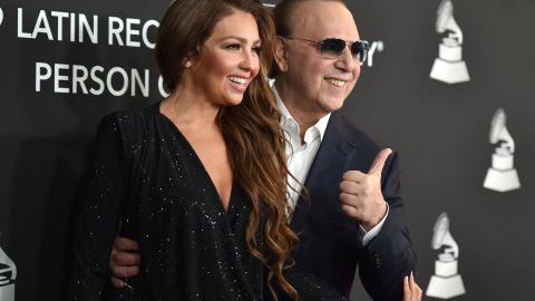 Thalía y Tommy Mottola