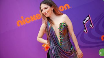 Paty Cantú durante los Nickelodeon Kids Choice Awards Mexico 2022.