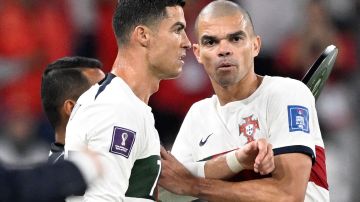 Cristiano Ronaldo y Pepe, jugadores de la Selección de Portugal.