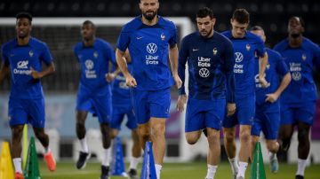 Entrenamiento de la Selección de Francia en Qatar 2022.