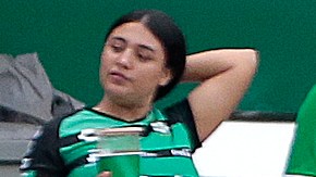 Aficionados luciendo playeras de Santos Laguna durante un partido de la Liga MX.