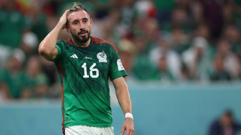 Héctor Herrera en el Mundial Qatar 2022 con la Selección de México.