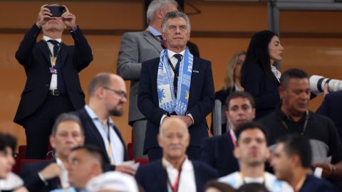 Mauricio Macri durante el partido de Argentina vs. Polonia en Qatar 2022.
