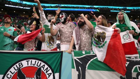 Aficionados mexicanos en Qatar 2022.