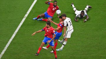 Selección de Costa Rica ante Alemania en Qatar 2022.