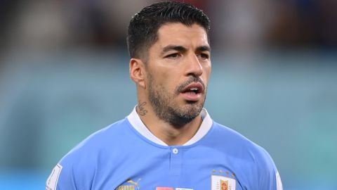 Luis Suárez con Uruguay durante el Mundial de Qatar 2022.