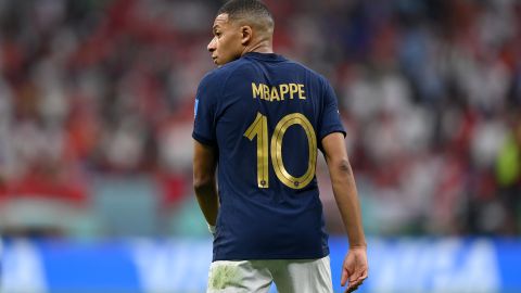 Kylian Mbappé durante el partido de Francia vs. Marruecos.