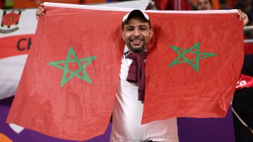 Aficionado de Marruecos en Qatar 2022.