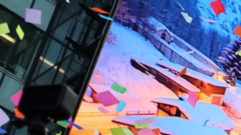 Una prueba de confeti para la celebración de la víspera de Año Nuevo 2023 en Times Square en Nueva York.