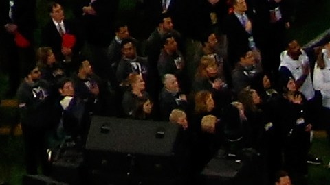 Escudo de la NFL en el Super Bowl LII.