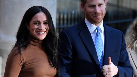 Meghan Markle y príncipe Harry durante un viaje a Canadá en enero del 2022.